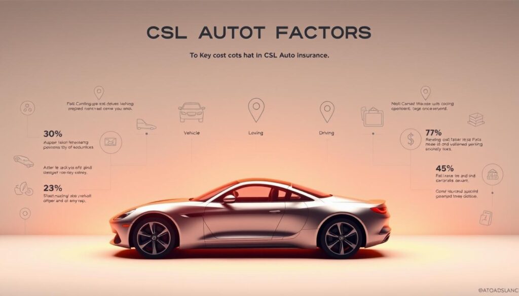 CSL auto insurance cost factors