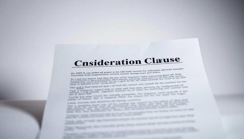 consideration clause insurance contract